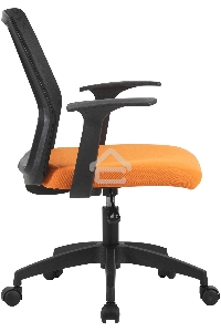 Кресло компьютерное Cactus CS-MC222-BKOR черный, сиденье оранжевый