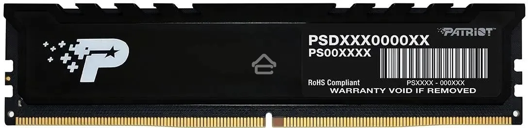 Оперативная память Patriot Signature Premium, DDR5, 16Gb (1x16 GB), 5600 MHz, CL46, DIMM, радиатор, черный