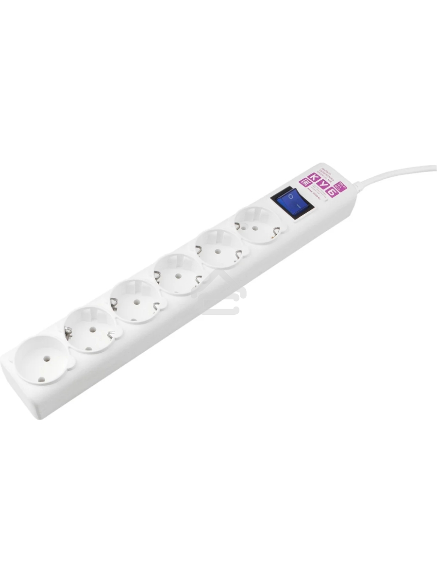 Сетевой фильтр PowerCube, PC 5м 6р, бел. 16А, SPG6-A2