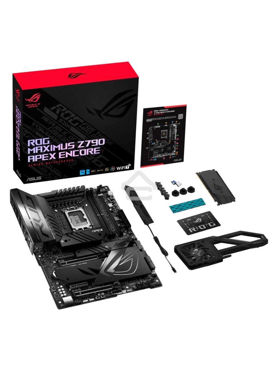 Материнская плата ASUS ROG MAXIMUS Z790 APEX ENCORE, LGA 1700, Intel Z790, 2xDDR5, 4xSATA, 3xM.2, 1xPCIe 5.0 x8, 1xPCIe 5.0 x16, 1x 2.5Gb LAN, 4xUSB-A 3.2 Gen 1, 5xUSB-A 3.2 Gen 2, 5x3.5 мм, 7.1, Standard-ATX