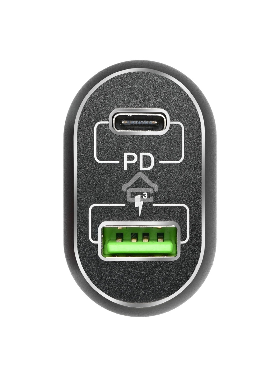 Автомобильное ЗУ ACD ACD-С632P-V1B 63Вт, 2xUSB 1PD+1QC, 3.6~20В/3А RTL