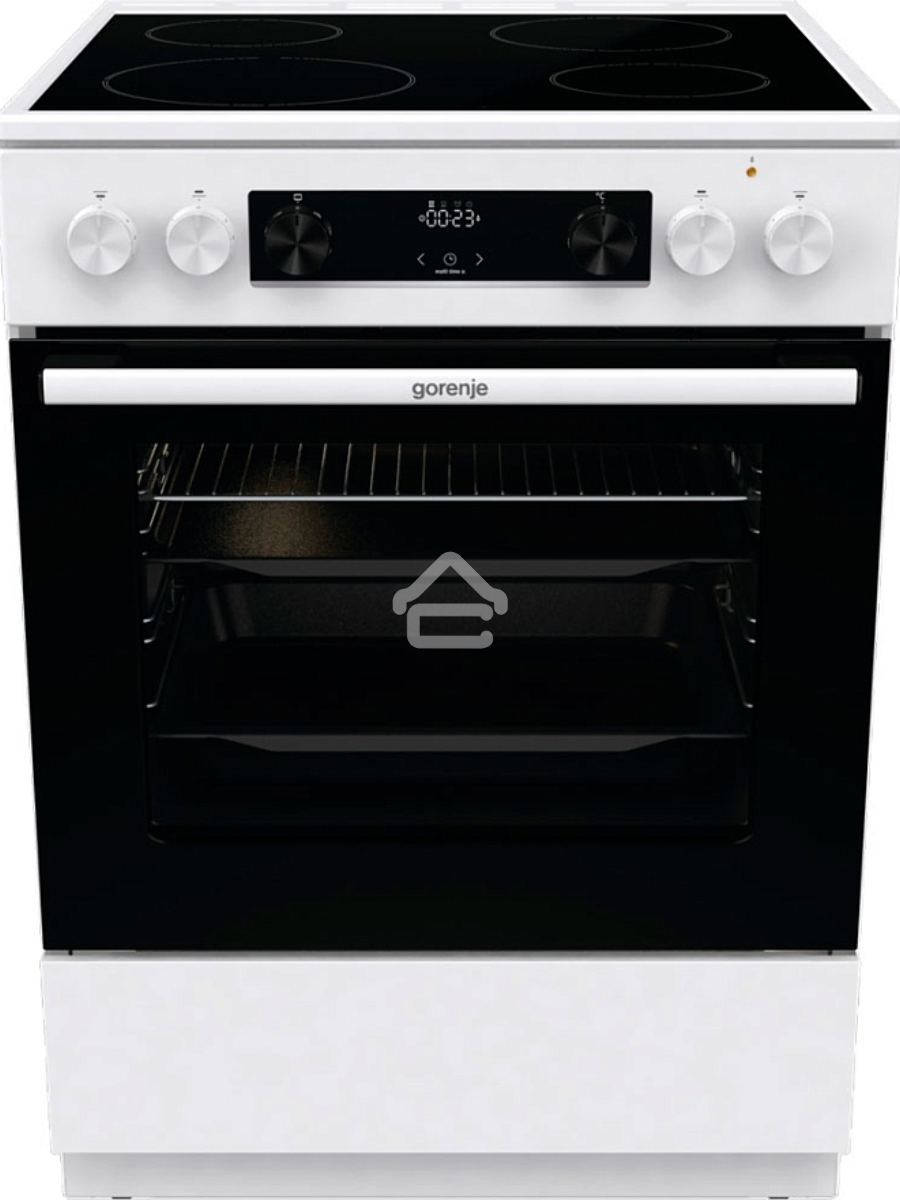 Плита электрическая Gorenje GEC6C40WD белый, конфорок 4 электрических, духовка 71 л, 60 см x 85 см x 60 см