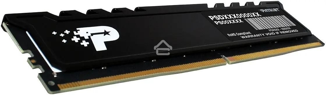 Оперативная память Patriot Signature Premium, DDR5, 8GB (1x8 GB), 5200 MHz, CL42, DIMM, радиатор, черный