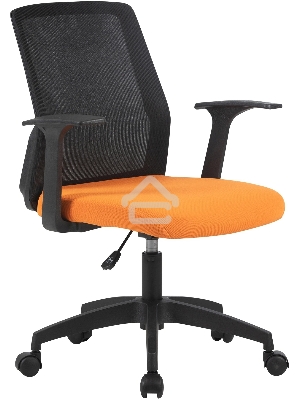 Кресло компьютерное Cactus CS-MC222-BKOR черный, сиденье оранжевый