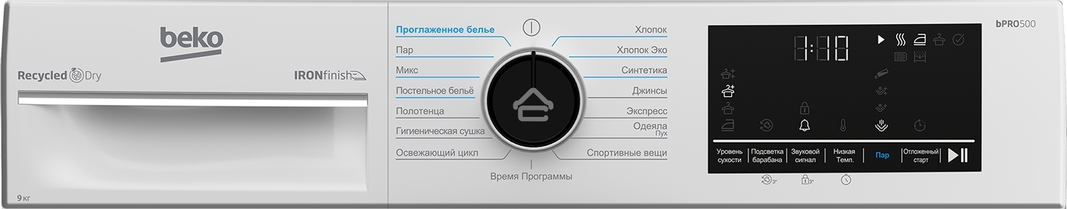 Сушильная машина Beko B5T69233 белый, 9 кг, сушка - тепловой насос, программ - 15, 59.8 x 84.6 x 60.5 см