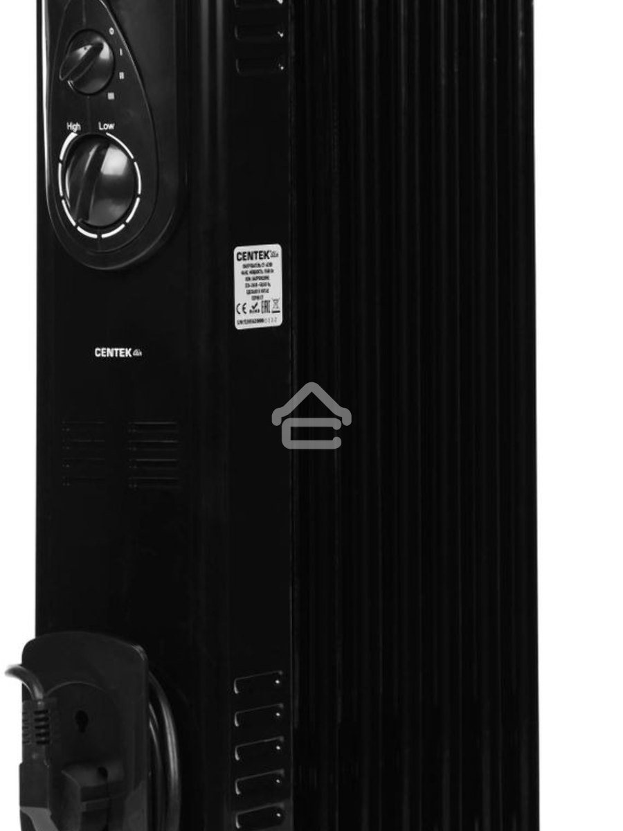 Масляный обогреватель Centek CT-6200 (7 секций) черный, 700/1000/1500Вт, 3 режима, механический термостат
