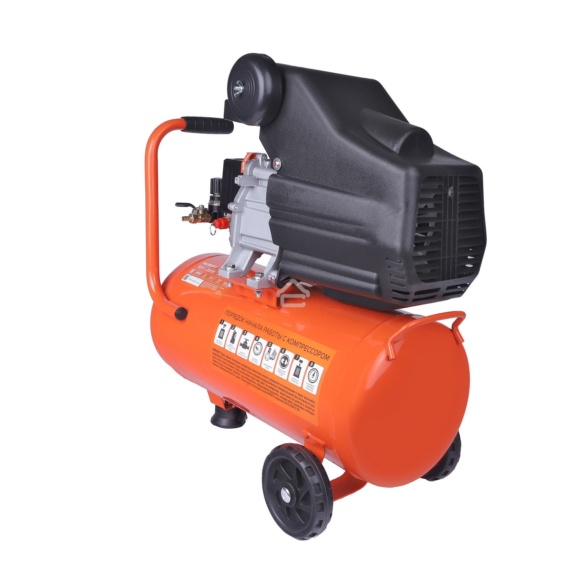 Компрессор поршневой Patriot Optima Euro 24-240K2 масляный 240л/мин 24л 1500Вт оранжевый/черный