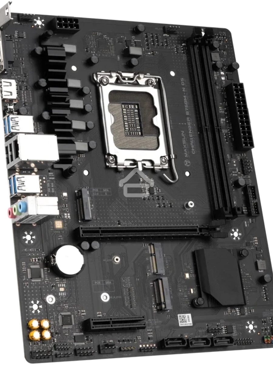 Материнская плата Maxsun Challenger B760M D5, LGA 1700, Intel B760, 2xDDR5, 3xSATA, 2xM.2, 1xPCIe 4.0 x16, 1xPCIe x4, 1xVGA, 1xHDMI, 1x 1Gb LAN, 2xUSB-A 2.0, 4xUSB-A 3.2 Gen 1, 5.1, mATX