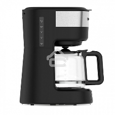 Кофеварка капельная BQ CM1000 черный-стальной, исп. кофе - молотый, 1.2 л, 900 Вт.