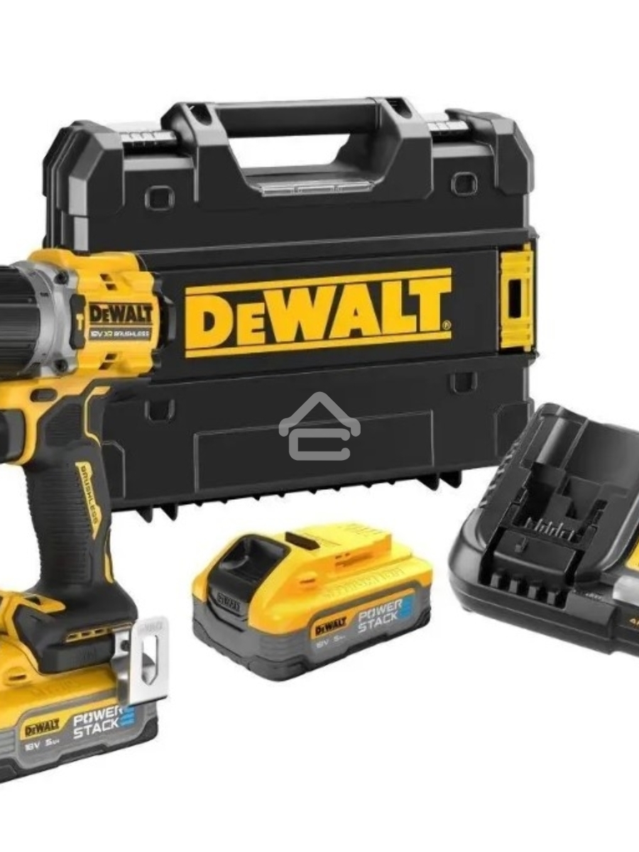 Дрель-шуруповерт DeWalt DCD805H2T, Аккумуляторная, 18В, 2 АКБ, Ударная, Кейс