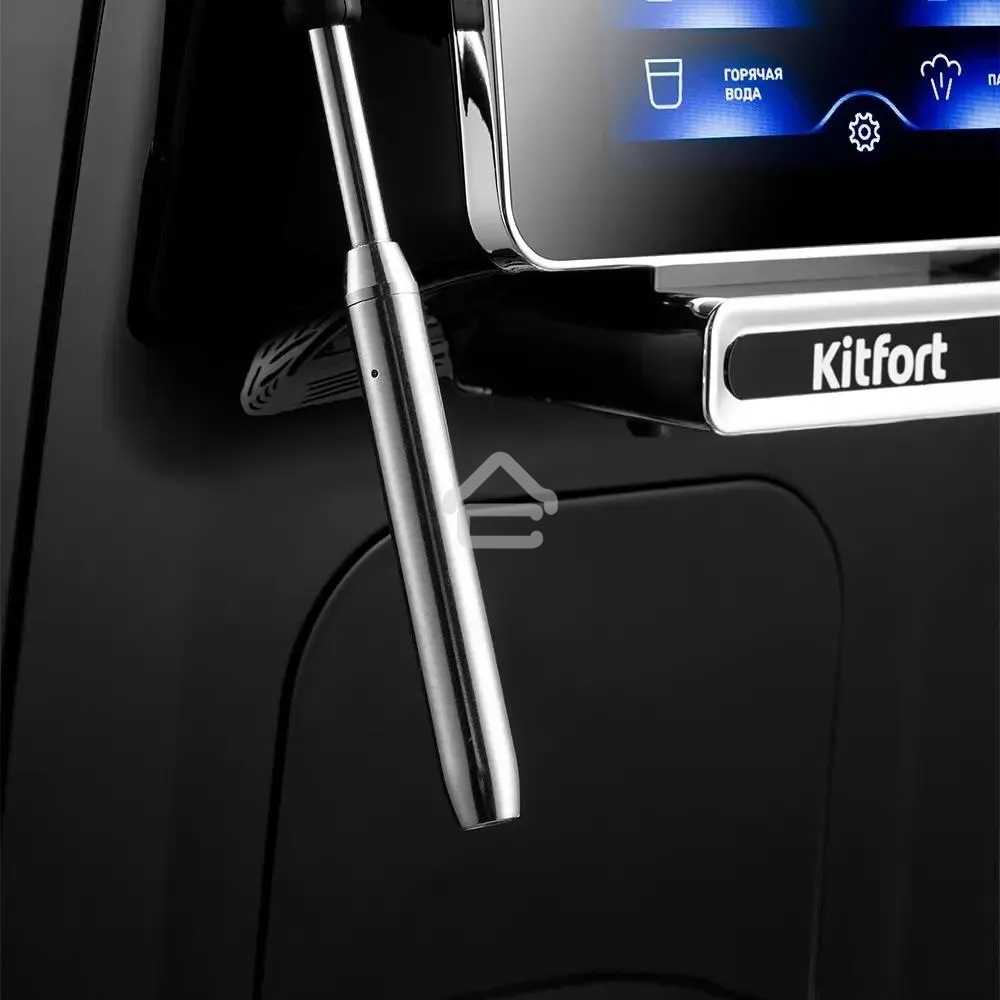 Кофемашина автоматическая Kitfort КТ-7472 черный, исп. кофе - зерновой, 1.5 л, 1480 Вт, 19 бар