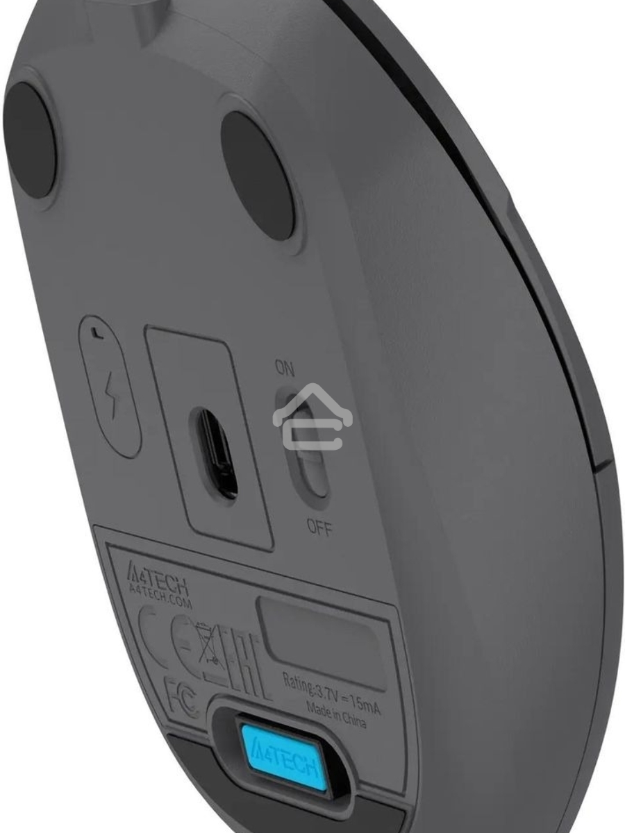 Мышь беспроводная A4Tech Fstyler FG15CS Air2 серый, 1200 dpi, радиоканал, USB, кнопки - 3