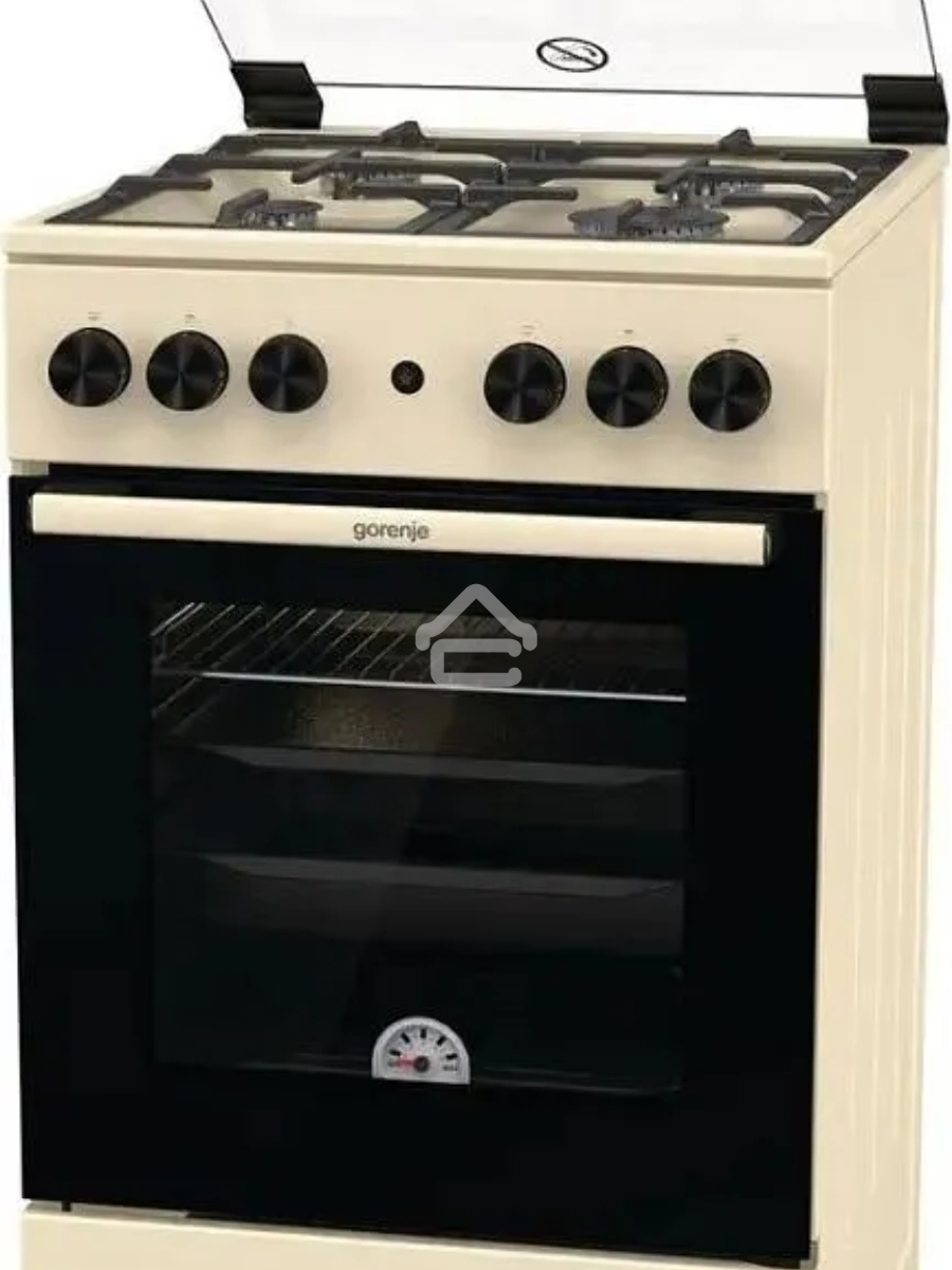 Плита газовая Gorenje GG5A21BEF бежевый, конфорок 4 газовых, духовка 70 л, 50 см x 85 см x 59.4 см