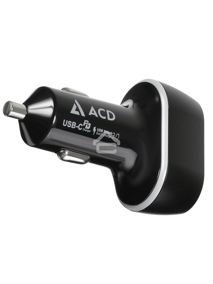 Автомобильное ЗУ ACD ACD-С632P-V1B 63Вт, 2xUSB 1PD+1QC, 3.6~20В/3А RTL