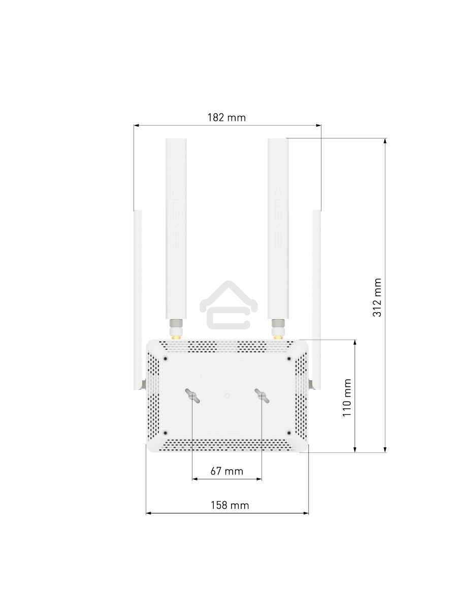 Роутер беспроводной Keenetic Runner 4G (KN-2212) с модемом 4G, Mesh Wi-Fi N300 и 4-портовым Smart-коммутатором
