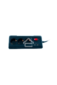 Удлинитель сетевой СТАРТ S 3x1 ZDV 2USB-- 12, 3 розетки, до 16А, 2xUSB, 1.5м, с заземлением, кнопка включения, функцией ночника, защитными шторками от детей, белый