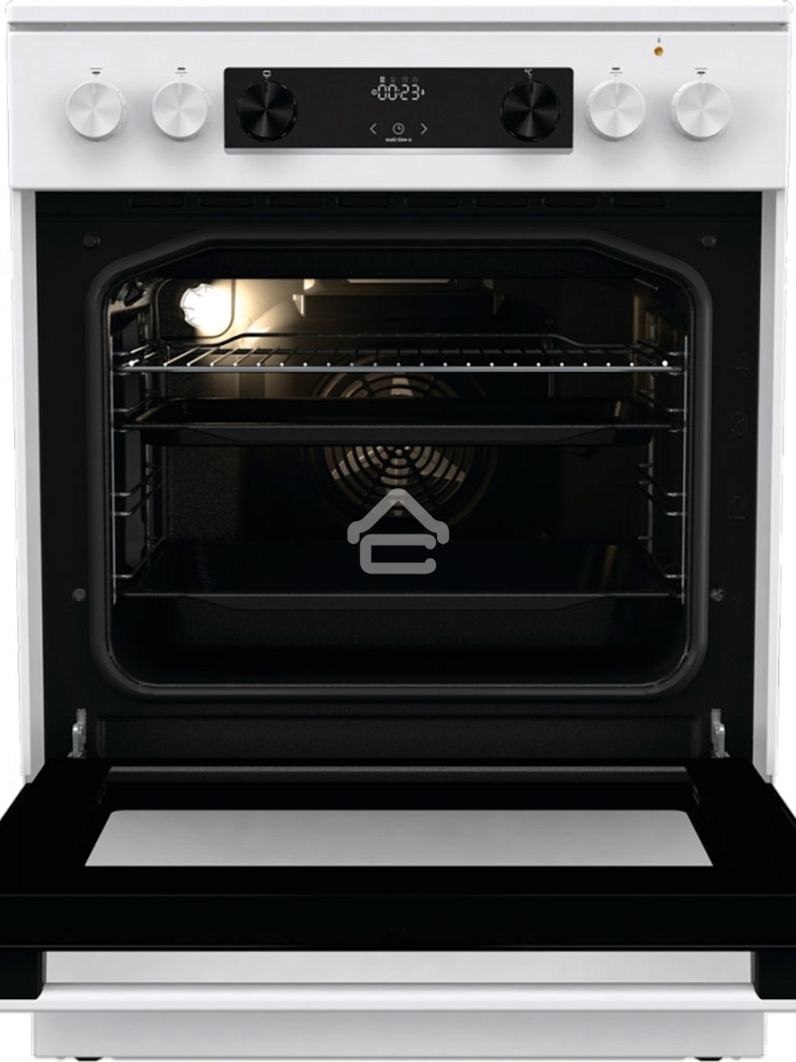 Плита электрическая Gorenje GEC6C40WD белый, конфорок 4 электрических, духовка 71 л, 60 см x 85 см x 60 см