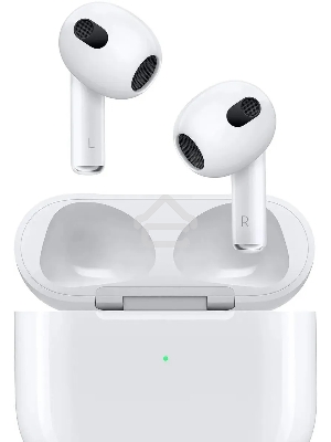 Гарнитура вкладыши Apple AirPods 3 A2565/A2564/A2897 Lightning белый беспроводные bluetooth в ушной раковине