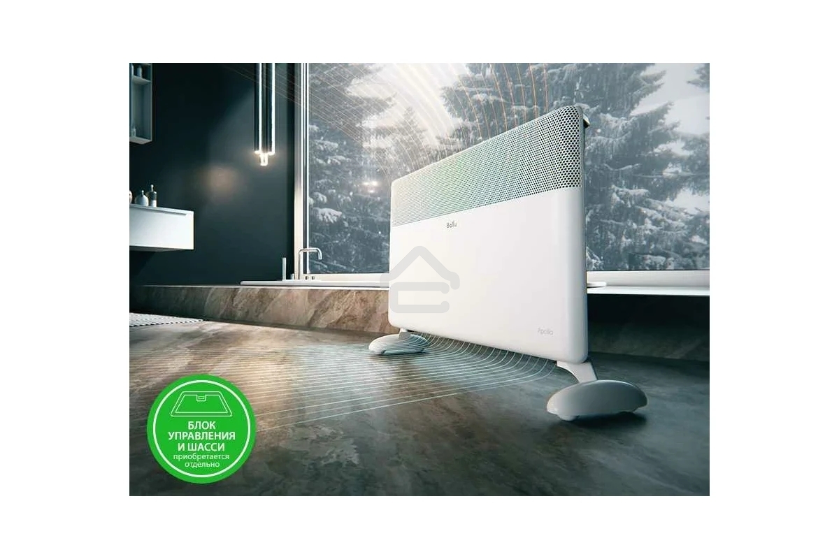 Модуль отопительный электрического конвектора Ballu Apollo Transformer BEC/AT-2500 белый, 2500 Вт, 30 м2, (для работы конвектора требуется блок управления)