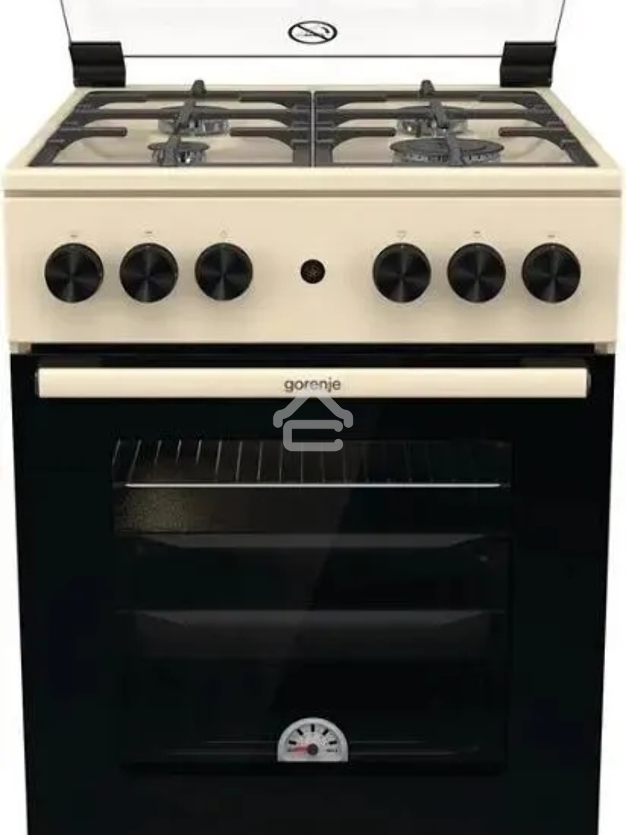 Плита газовая Gorenje GG5A21BEF бежевый, конфорок 4 газовых, духовка 70 л, 50 см x 85 см x 59.4 см