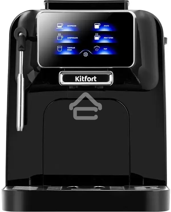Кофемашина автоматическая Kitfort КТ-7472 черный, исп. кофе - зерновой, 1.5 л, 1480 Вт, 19 бар