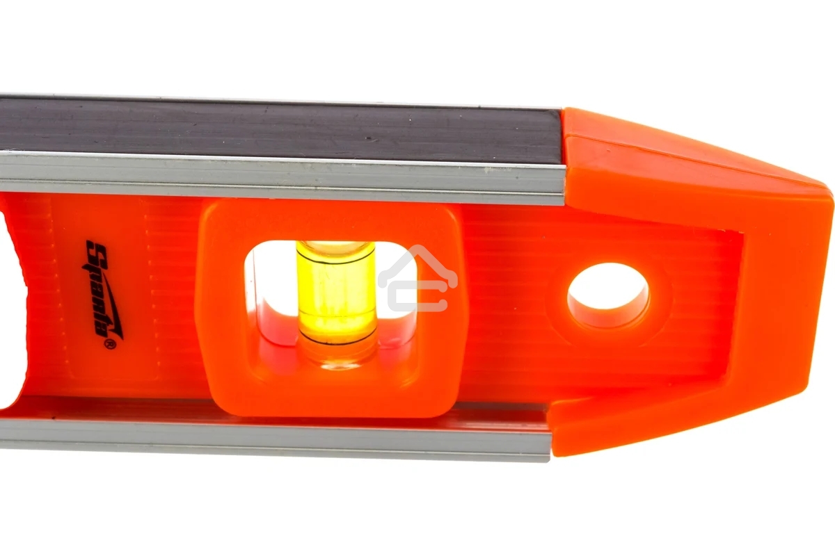 Уровень усиленный Sparta 230 мм, 3 глазка, магнитный, пластмассовый 