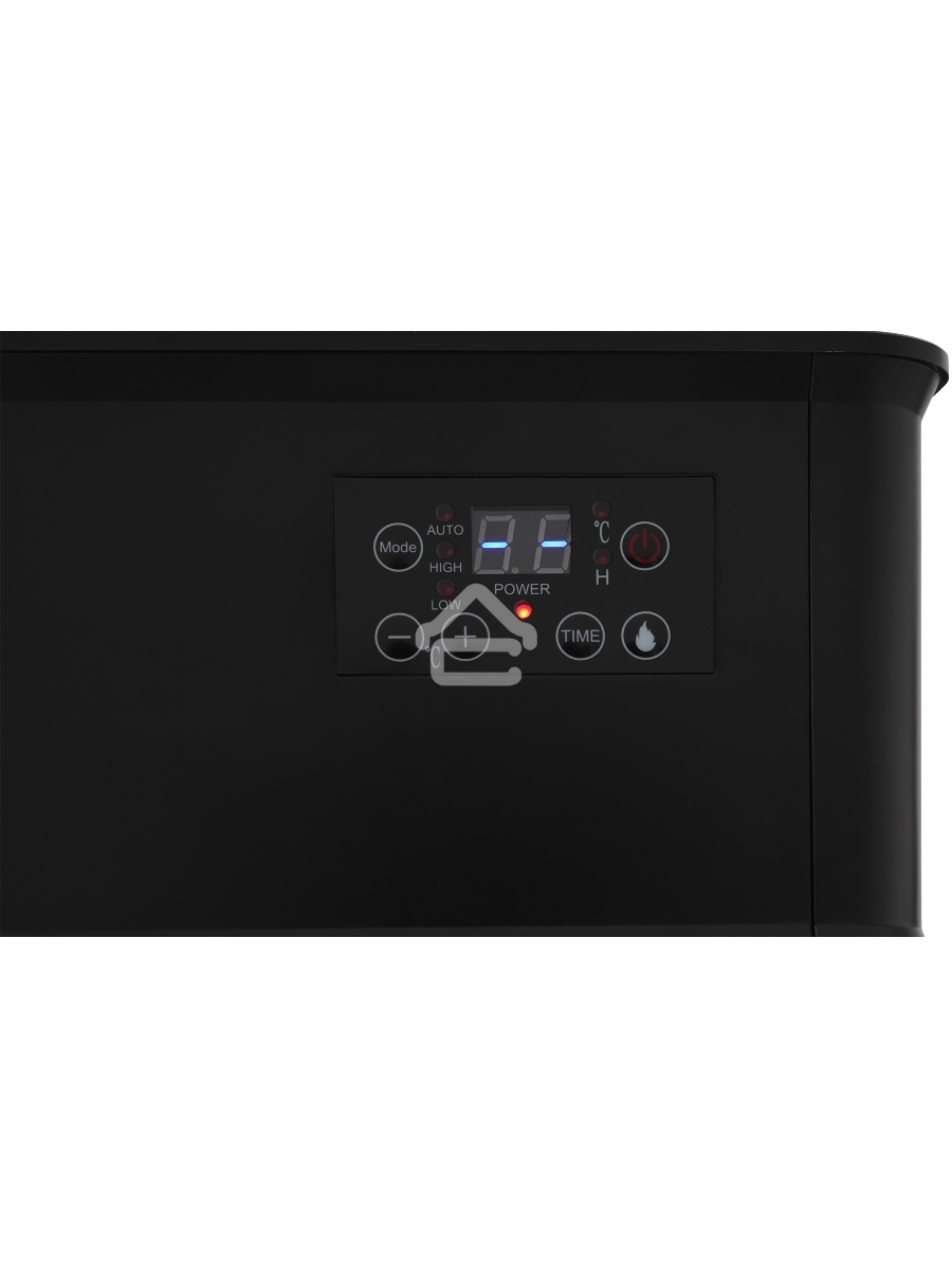 Тепловентилятор HIBERG TSF 3000 B, черный, 2000 Вт, 30 м2, с 3D - камином