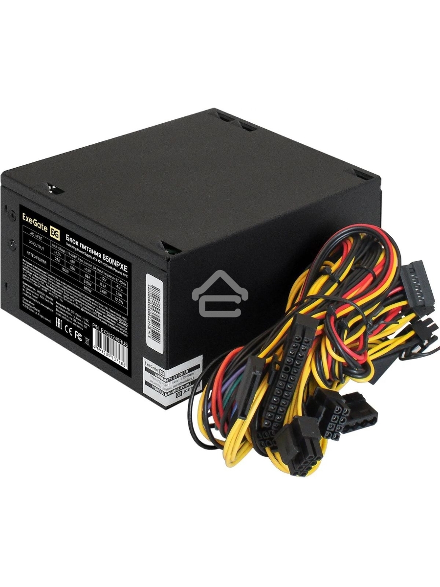 Блок питания ExeGate 850NPXE (EX292245RUS-PC), 850Вт, 120мм, черный