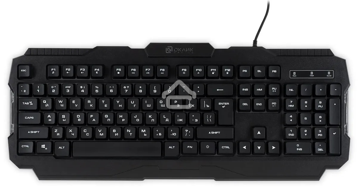 Клавиатура проводная Oklick 757G HW2, USB, черный