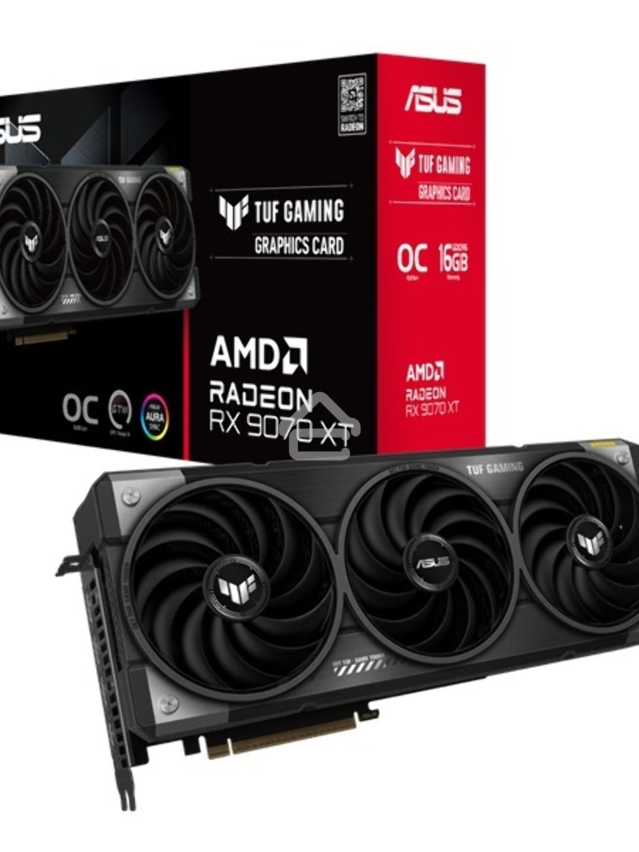 Видеокарта ASUS RX9070XT TUF GAMING OC 16GB GDDR6 256bit 3xDP HDMI 3FAN RTL TUF-RX9070XT-O16G-GAMING