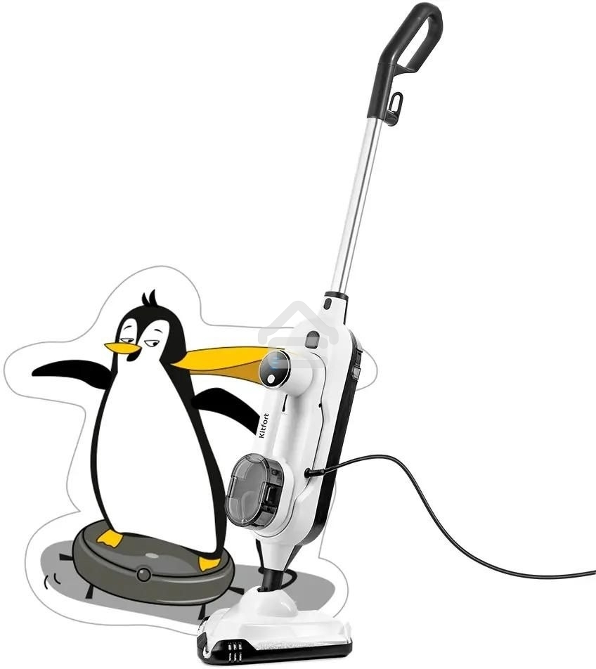 Швабра паровая Kitfort КТ-1072 1300Вт белый/черный