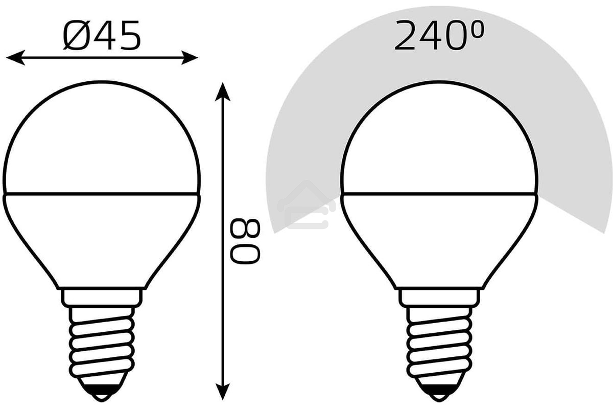 Лампа светодиодная Gauss Led Globe-dim E14 7Вт 4100К диммируемая