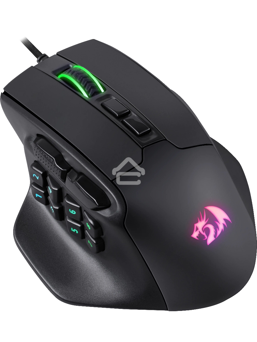Мышь проводная REDRAGON Aatrox черный, 12400 dpi, USB, кнопки - 15