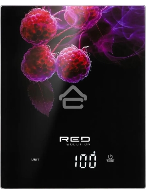 Весы кухонные электронные Red Solution S728 макс.вес:10кг черный/НейроМалина