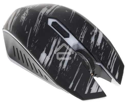 Мышь беспроводная Qumo Edge M17 черный, 2400 dpi, радиоканал, USB, кнопки - 6