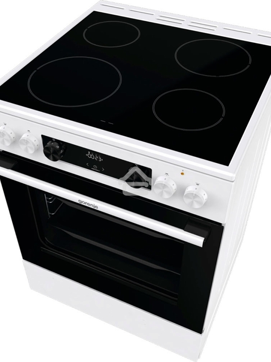 Плита электрическая Gorenje GEC6C40WD белый, конфорок 4 электрических, духовка 71 л, 60 см x 85 см x 60 см