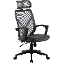 Кресло компьютерное Cactus CS-MC414-GY черный/серый, сетка/ткань, с подголов. крестов. пластик, пластик черный