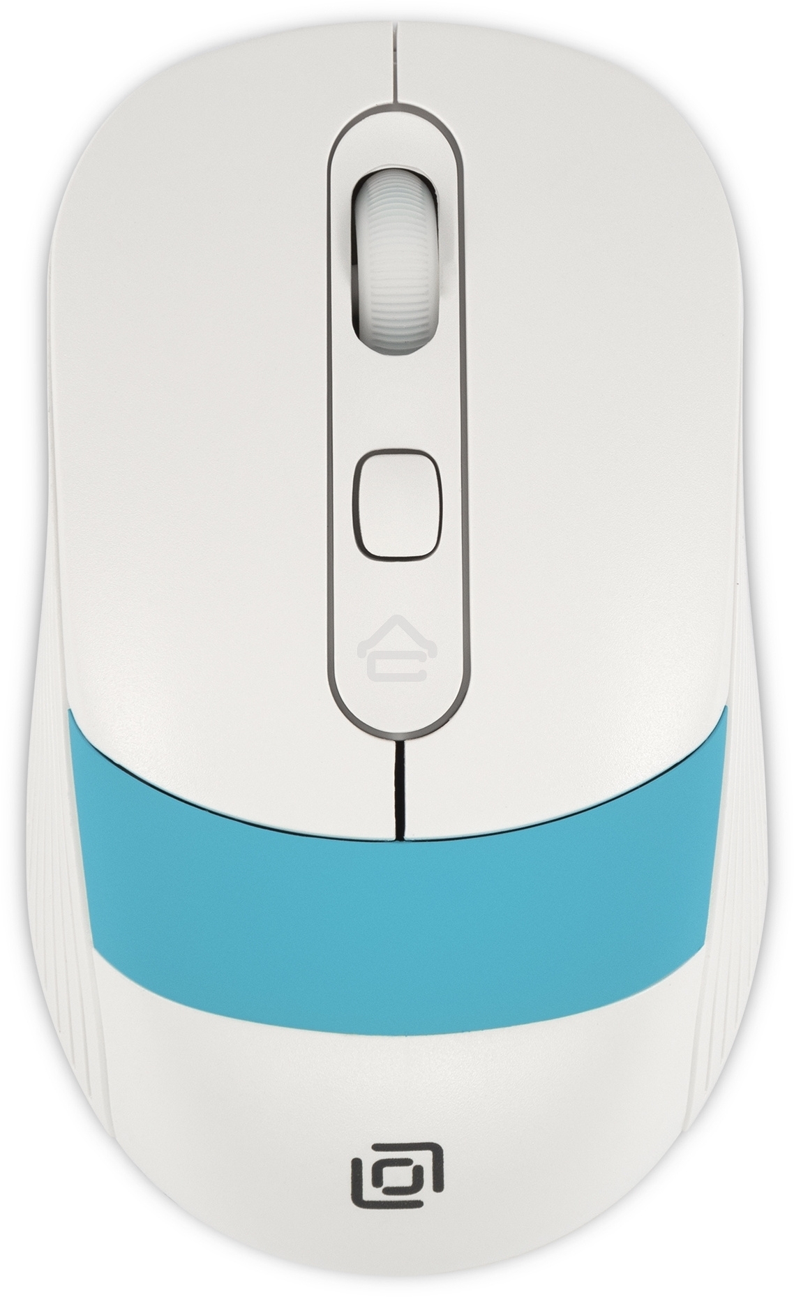 Мышь беспроводная Oklick 310MW белый/синий, 3200 dpi, радиоканал, USB, кнопки - 4