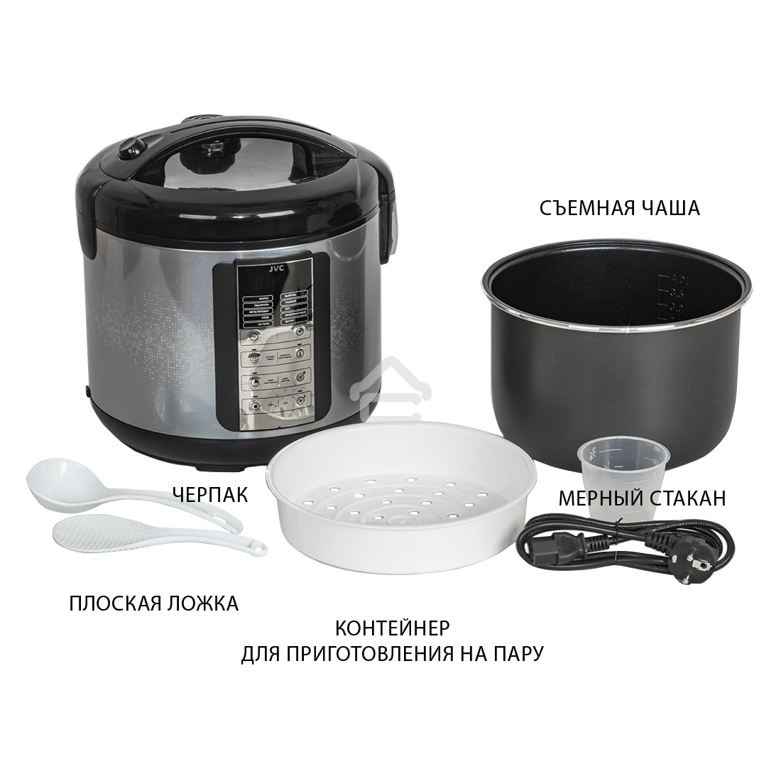 Мультиварка JVC JK-MC501 5л 860Вт серебристый/черный металл