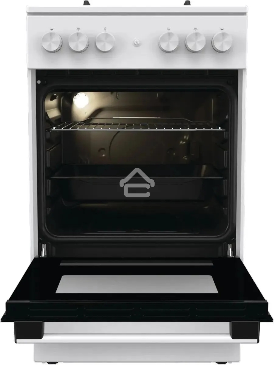Плита газовая Gorenje GG5A11WF белый, конфорок 4 газовых, духовка 70 л, 50 см x 85 см x 59.4 см