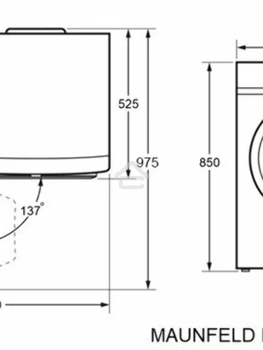 Стиральная машина Maunfeld MFWM129WH05 (КА-00022813) белый, загрузка фронтальная 9 кг, 1200 об/мин., класс: А+++