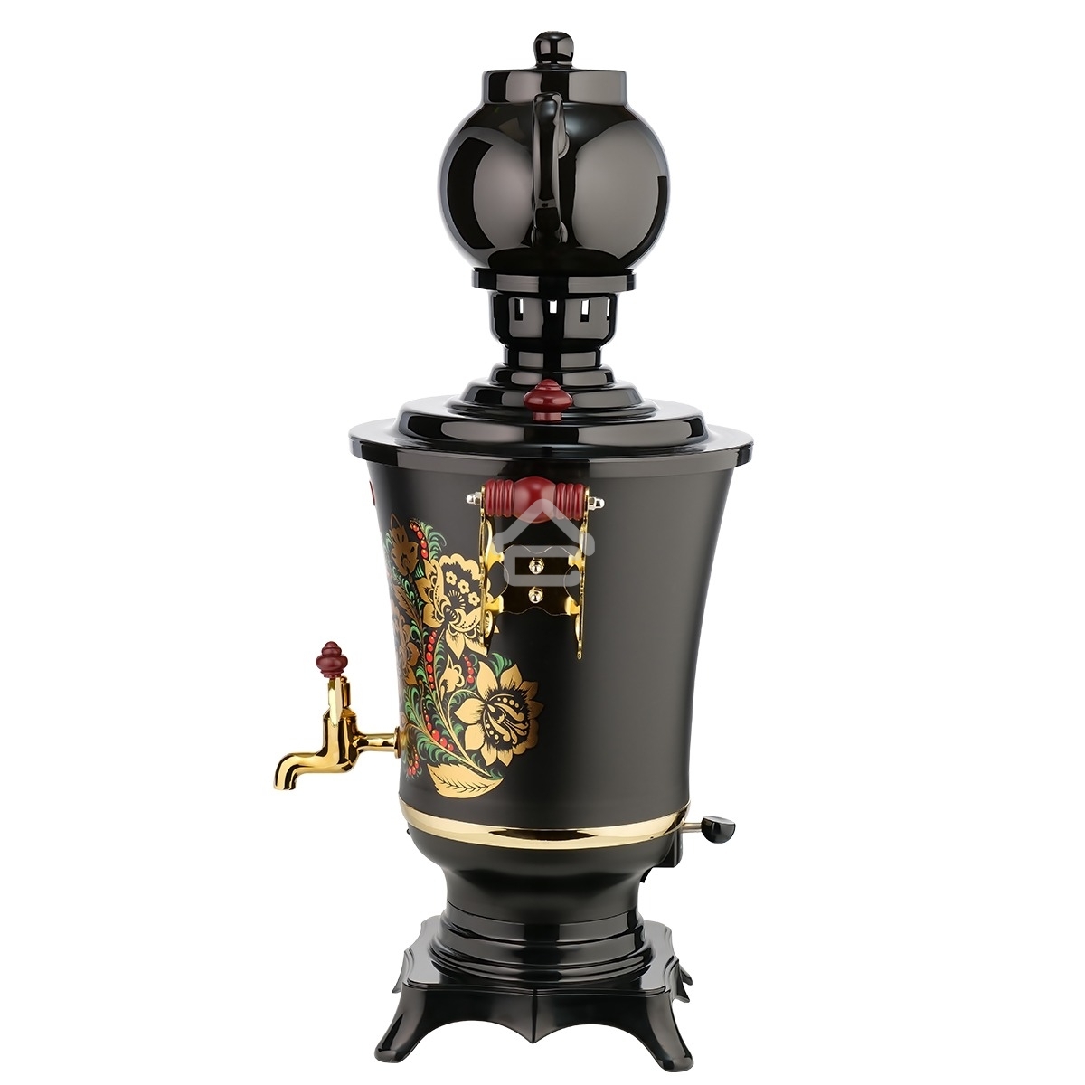 Самовар Centek CT-0093 черный/хохлома