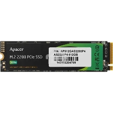 Накопитель SSD Apacer AS2280P4, 512Gb, M.2 2280, PCIe 3.0 x4, NVMe, R/W 2100/1500