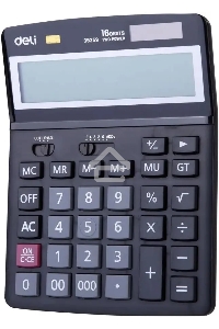 Калькулятор настольный Deli E39259 черный 16-разр.