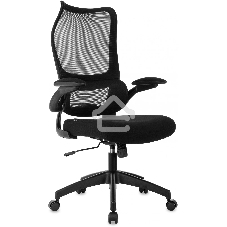 Кресло руководителя Бюрократ Sigma 1 черный сетка/ткань крестов. пластик