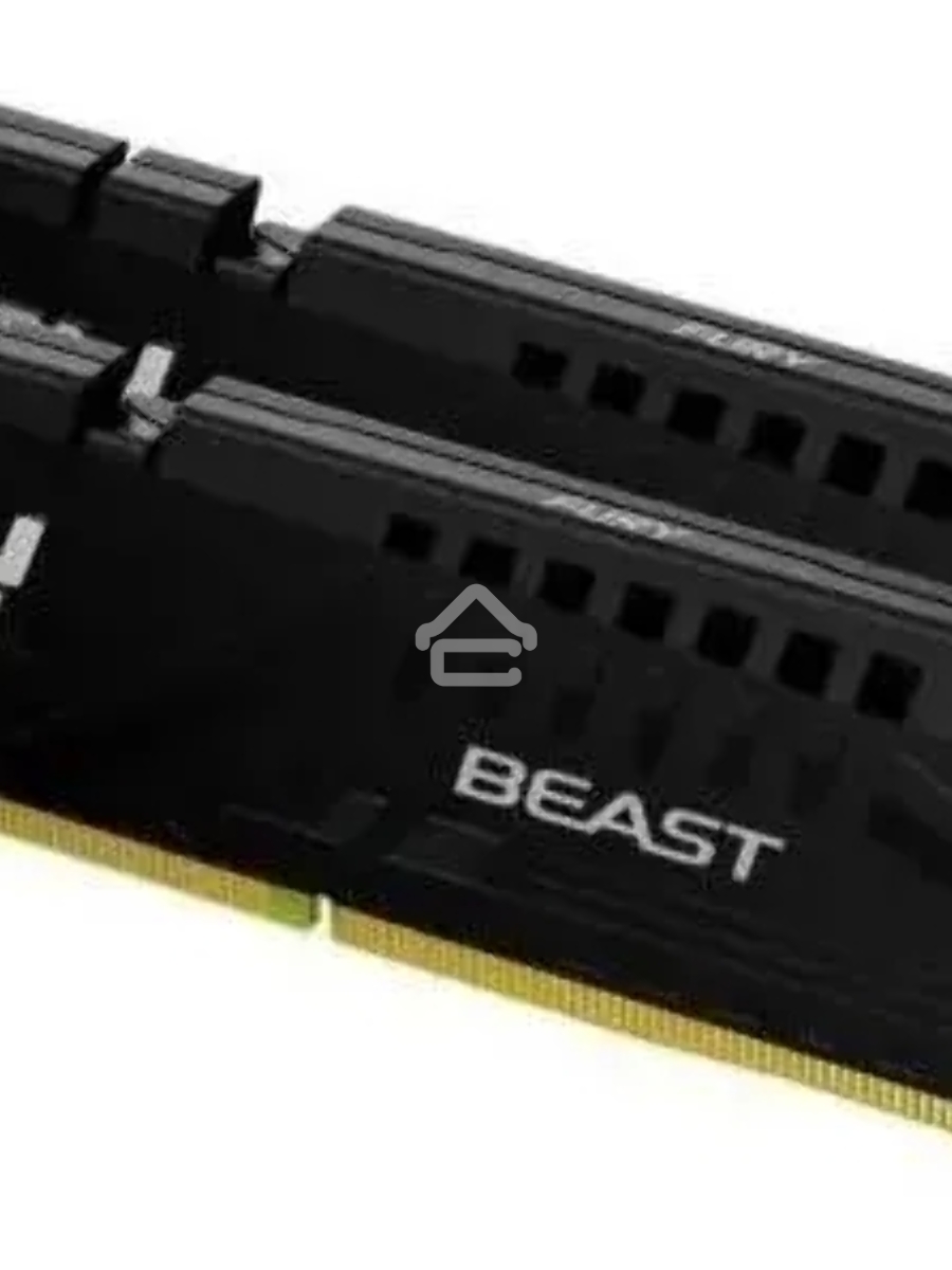 Оперативная память Kingston Fury Beast, DDR5, 16GB (2x8GB), 5600MHz, CL36, DIMM, с радиаторами, черный
