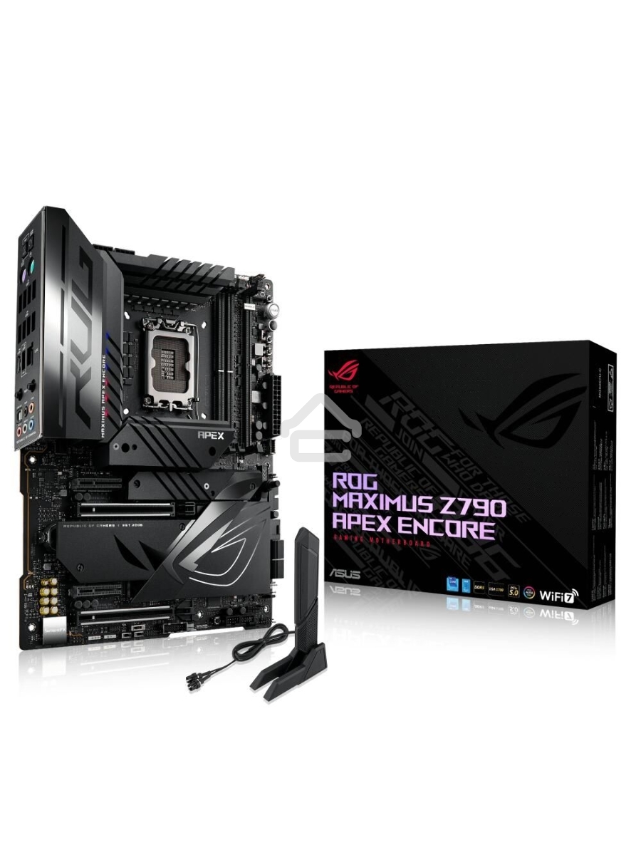 Материнская плата ASUS ROG MAXIMUS Z790 APEX ENCORE, LGA 1700, Intel Z790, 2xDDR5, 4xSATA, 3xM.2, 1xPCIe 5.0 x8, 1xPCIe 5.0 x16, 1x 2.5Gb LAN, 4xUSB-A 3.2 Gen 1, 5xUSB-A 3.2 Gen 2, 5x3.5 мм, 7.1, Standard-ATX
