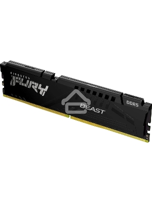 Оперативная память Kingston Fury Beast, DDR5, 16GB (1x16GB), 6800MHz, CL34, с радиатором, чёрный