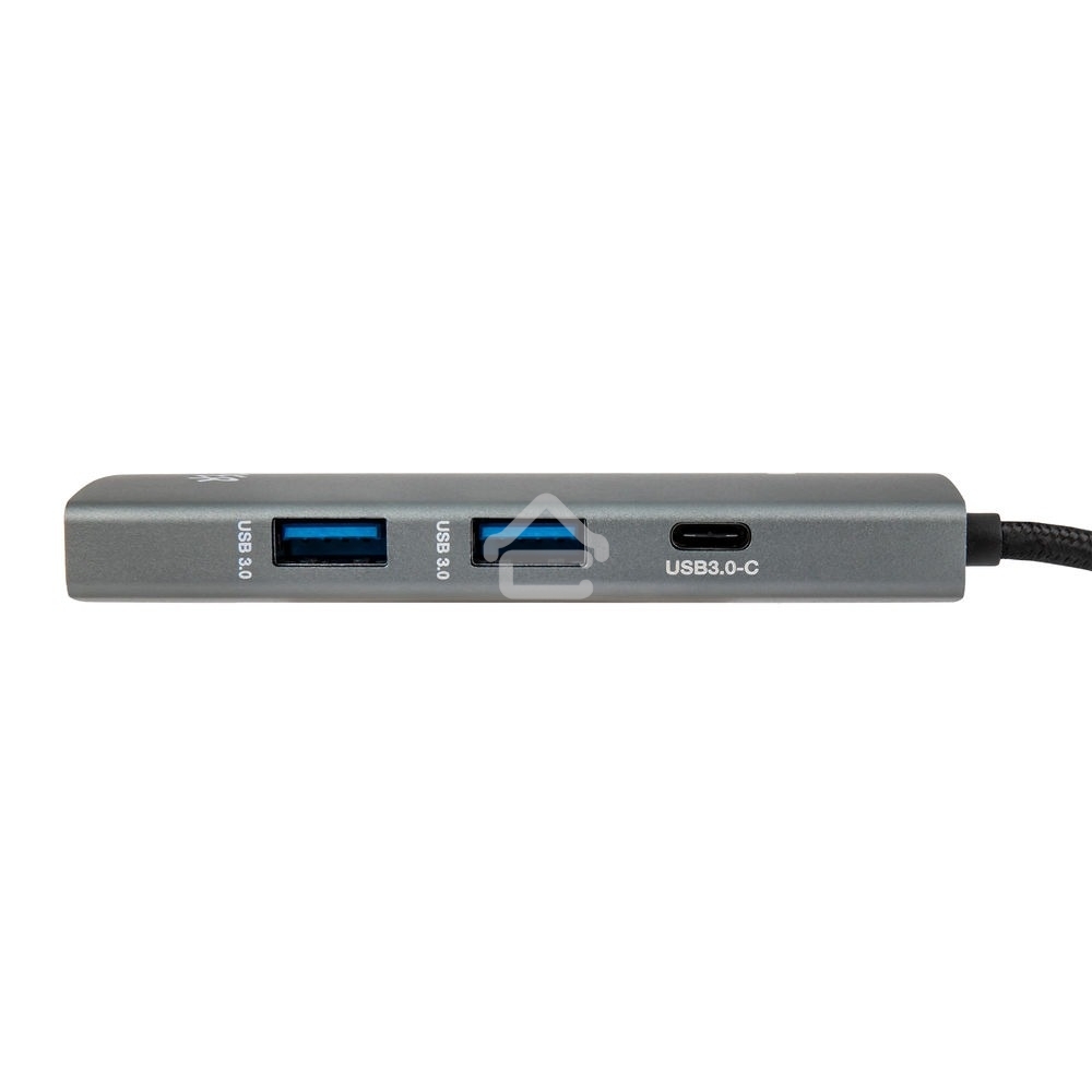 USB-концентратор HIPER Docking station USB-C HUB 6in1 (1*USB-C 100W PD, 1*HDMI 4K@60Hz, 2*USB-A 3.0 (5Gbps data), 1*USB-C 3.0 (5Gbps data), 1*RJ45 Gb)