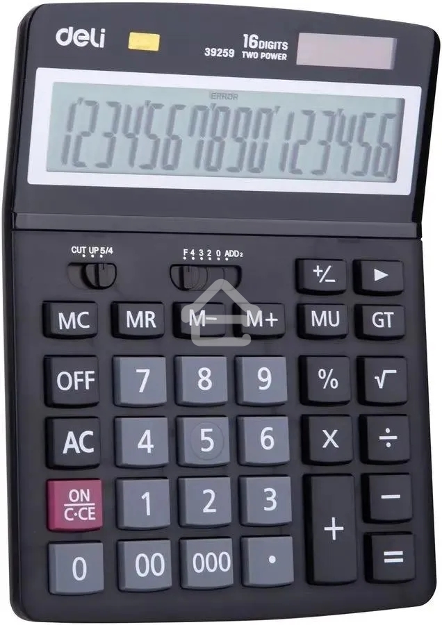 Калькулятор настольный Deli E39259 черный 16-разр.